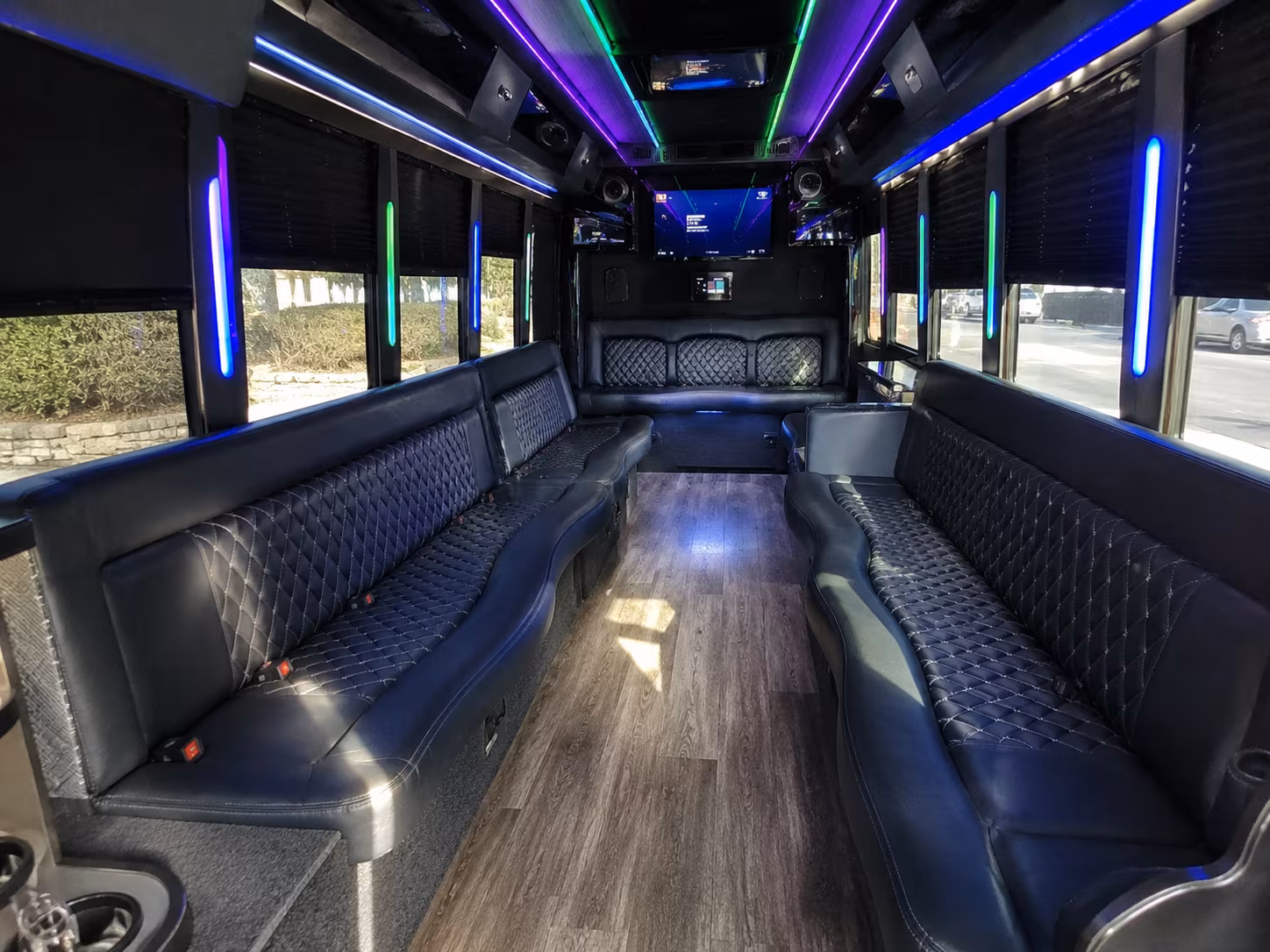 colorado springs 15 passenger party bus interior