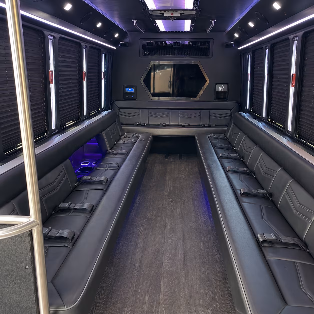 colorado springs 18 passenger party bus interior