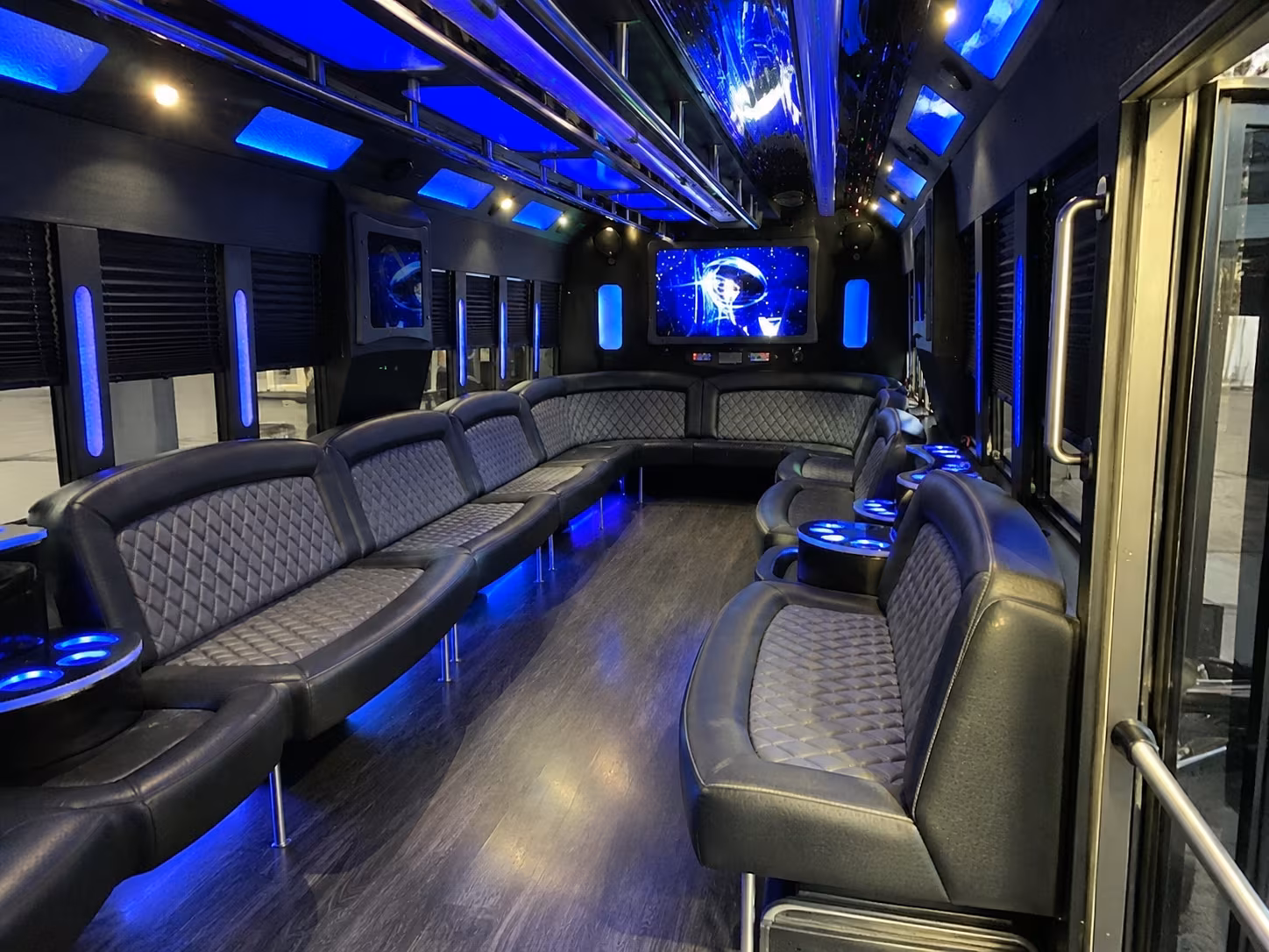 colorado springs 28 passenger party bus interior