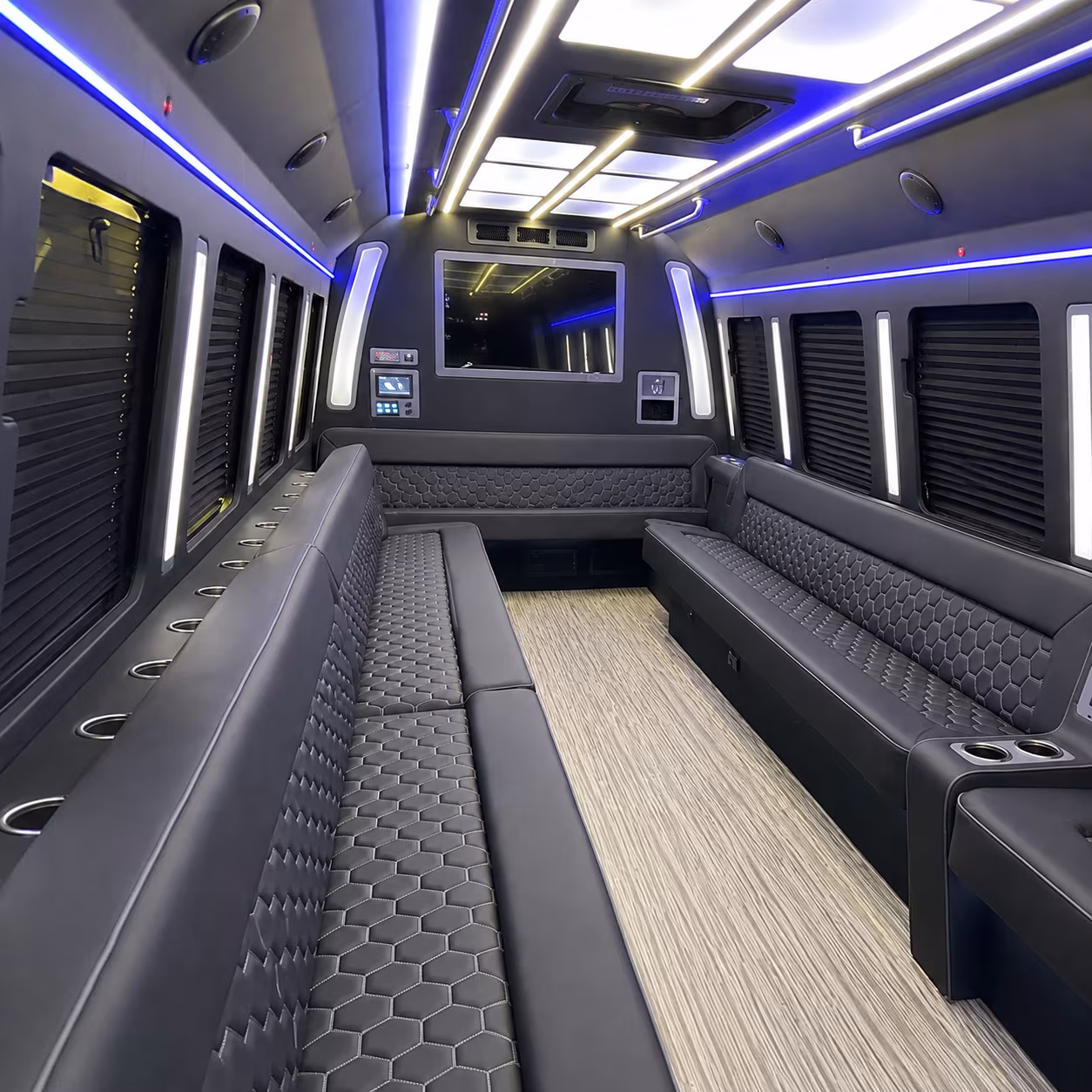 colorado springs 40 passenger party bus inside