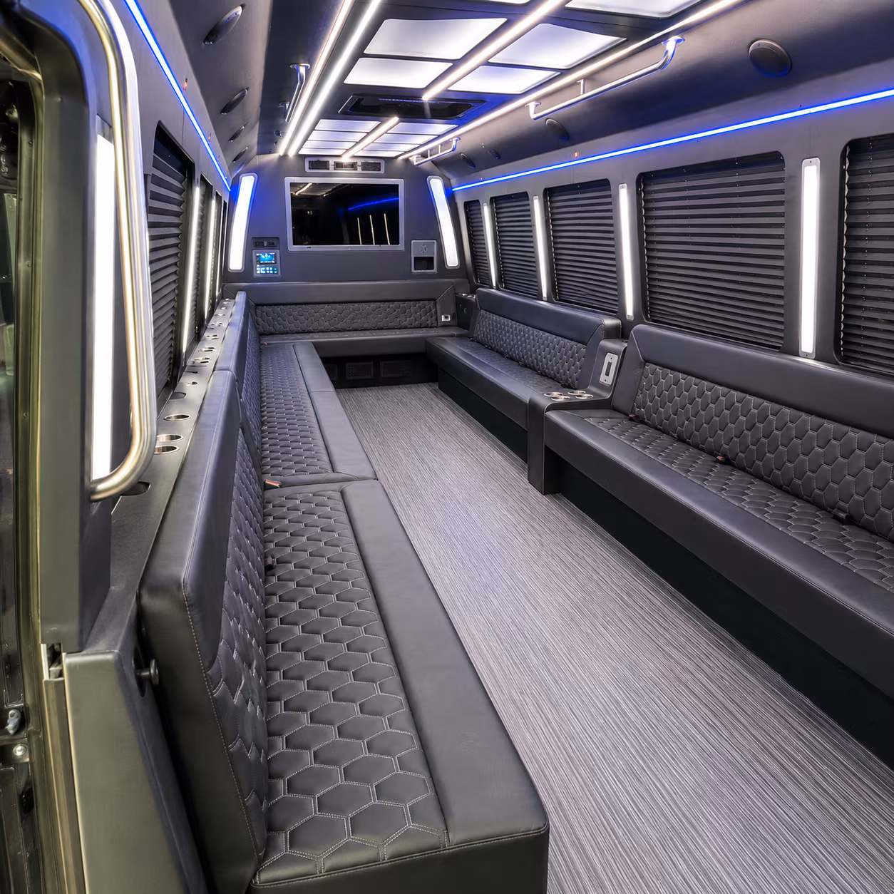 colorado springs 40 passenger party bus interior