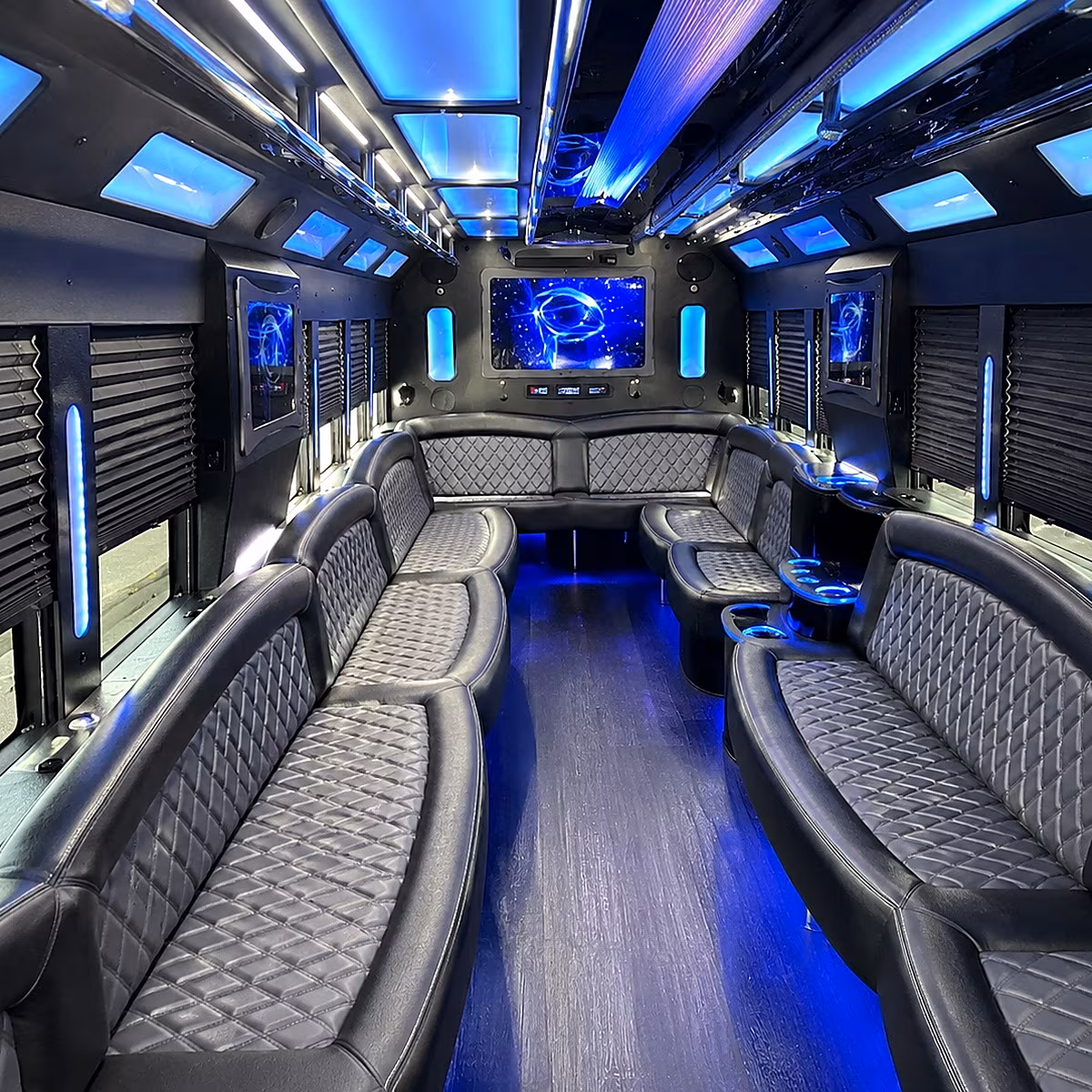 colorado springs 50 passenger party bus interior