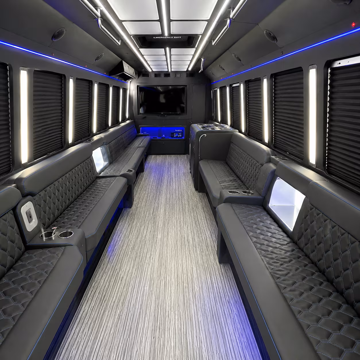 colorado springs party bus rental interior